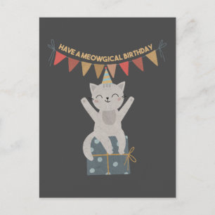 Have a Meowgical Birthday Postcard