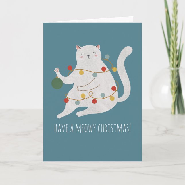 Have a Meowy Christmas Customisable Card (Front)