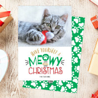 Have a Meowy Little Christmas Pet Cat Photo