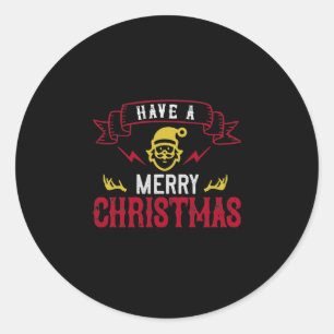 Have A Merry Christmas Classic Round Sticker