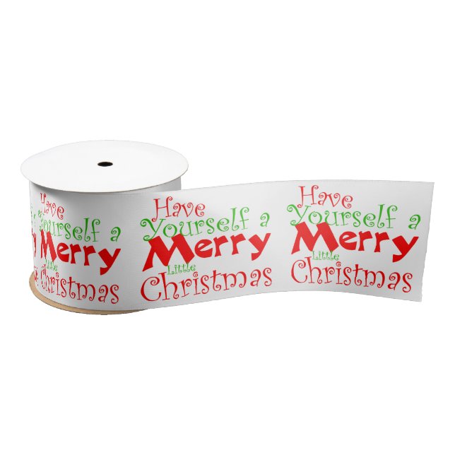 Have a Merry Christmas Holiday Satin Ribbon (Spool)