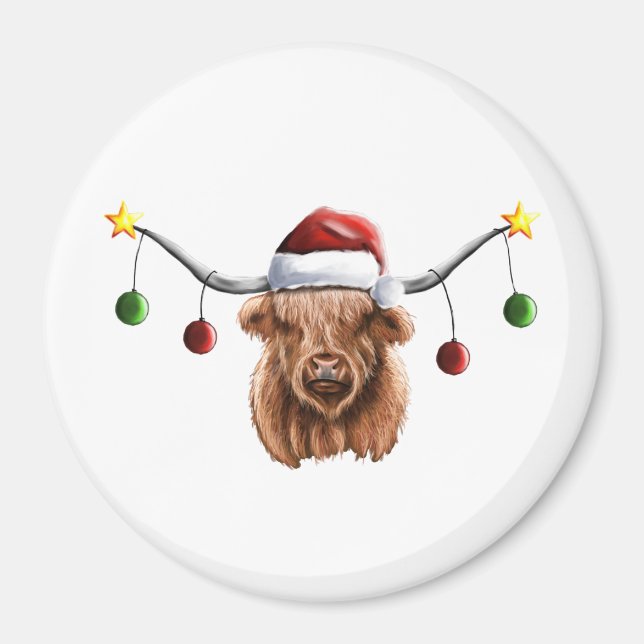 Have a Merry Hielan Coo Christmas  Magnet (Front)