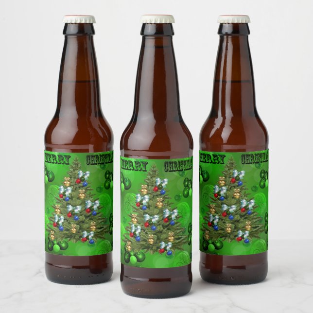 Have A Merry Lawn Bowls Christmas, Beer Bottle Label (Bottles)