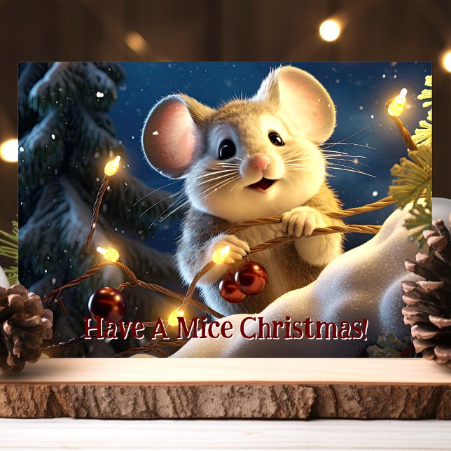 Have a Mice Christmas Cute Mouse  Holiday Card (Creator Uploaded)