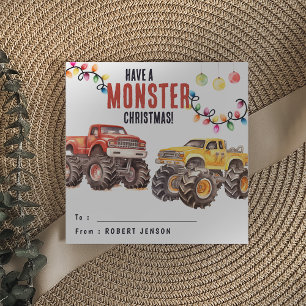 Have A Monster Christmas   Monster Truck Kids Holiday Card