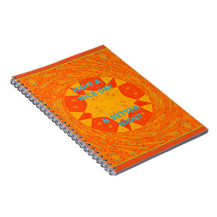 Have a Nice Day & a better Night red Design Notebook