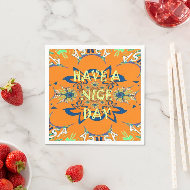 Have a Nice Day and a Better Night All-Over Print  Napkin (Insitu)