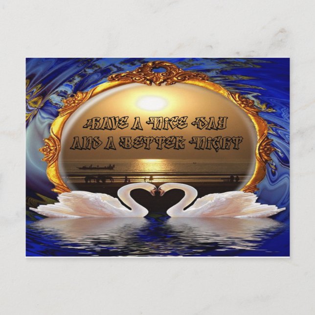Have a Nice Day and a Better Night Text Quote Postcard (Front)
