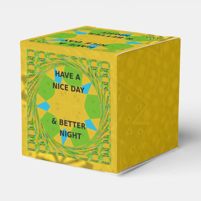 Have a Nice Day & Better Night Art Print Favour Box (Back Side)