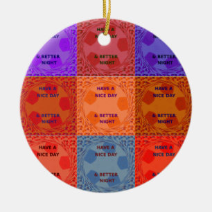 Have a Nice Day colours Ceramic Tree Decoration