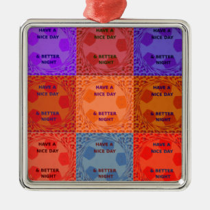 Have a Nice Day colours Metal Tree Decoration