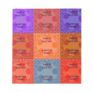 Have a Nice Day colours Notepad