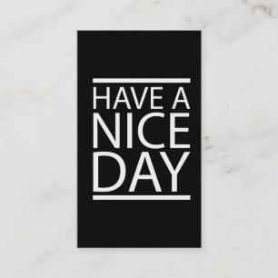 Have a Nice Day Design Business Card