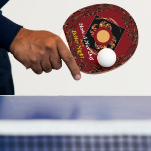 "Have a Nice Day" Energy Table Tennis Gear: Vibran Ping Pong Paddle