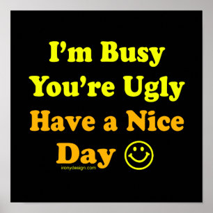 Have a Nice Day Funny Insult Poster