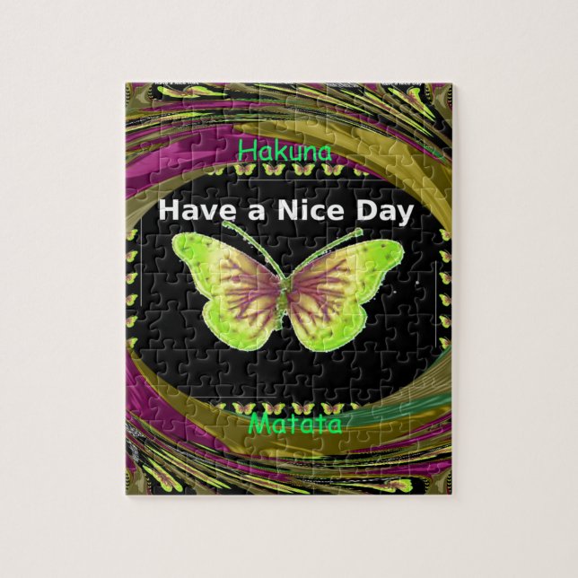 Have a Nice Day Hakuna Matata Text.png Jigsaw Puzzle (Vertical)