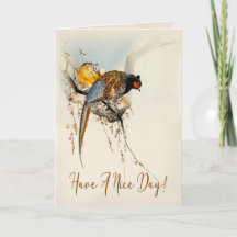 Have A Nice Day Japanese Vintage Pheasant