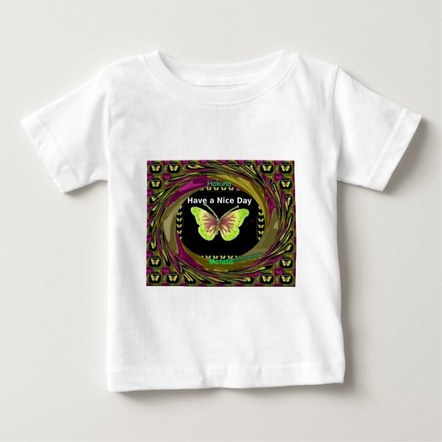Have a Nice Day: Lovely infinity butterflies art  Baby T-Shirt (Front)