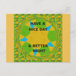 Have a Nice Day Postcard Horizontal Template