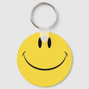 Have a nice day retro happy face keychain