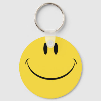 Have a nice day retro happy face keychain
