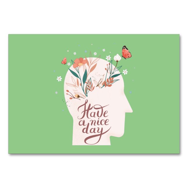 Have A Nice Day  Table Number (Front)