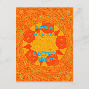 Have a Nice Day Text Bright Vector Art  Design Postcard