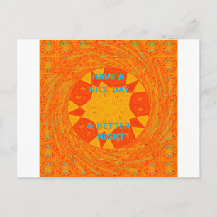 Have a Nice Day Text Bright Vector Art  Design Postcard