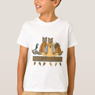 "Have a Nice Fall" Autumn Teddy Bear Kid's T-Shirt