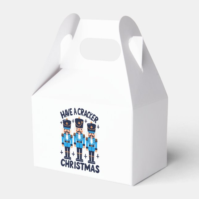 Have a nutcracker christmas favour box (Front Side)