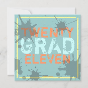 Have a Party Grunge Graduation Party Invitation