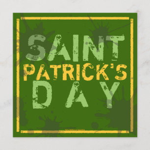 Have a Party Grunge St. Patrick's Party Invitation