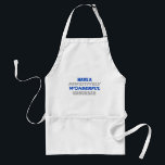 Have a Pawsitively Wonderful Hanukkah Standard Apron<br><div class="desc">This delightful design showcases the heartfelt text "Have a pawsitively wonderful Hanukkah." The text is presented in blue and silver colours, with the letter "o" in "wonderful" playfully substituted with a paw print. This design captures the joy and celebration of Hanukkah with a pet-friendly twist. The combination of blue and...</div>