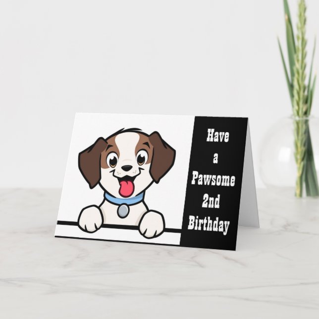 HAVE A **PAWSOME 2nd BIRTHDAY** CARD (Front)