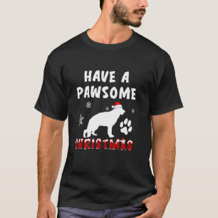 Have A Pawsome Christmas Funny German Shepherd San T-Shirt