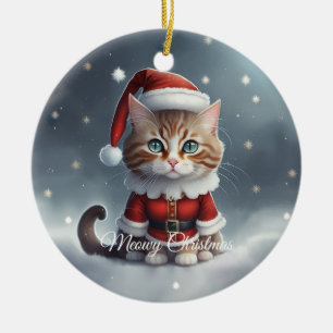 Have a perfect christmas ~ Meow ^-^ Ceramic Ornament