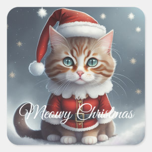 Have a perfect christmas ~ Meow ^-^ Square Sticker