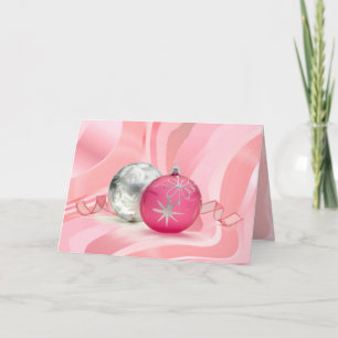 HAVE A PINK PINK CHRISTMAS by SHARON SHARPE Holiday Card