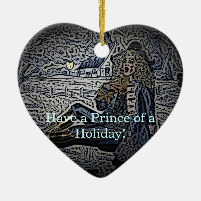 Have a Prince of a Holiday! Ceramic Tree Decoration (Front)