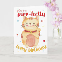 Have a Purr-fectly Lucky Birthday – Cute