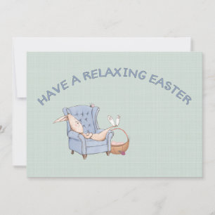 Have a Relaxing Easter Bunny in Armchair Card