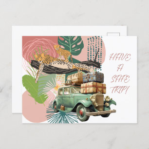Have A Safe Trip Holiday Postcard