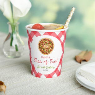 Have A Slice of Fun! Pizza Birthday Party Paper Cups
