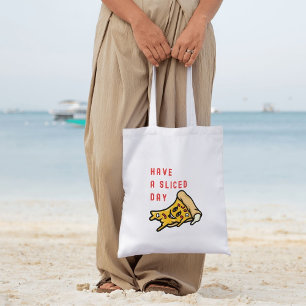 Have a Sliced Day – Wholesome Pizza Sticker Tote Bag