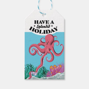 Have a Splendid Holiday Squid Gift Tags