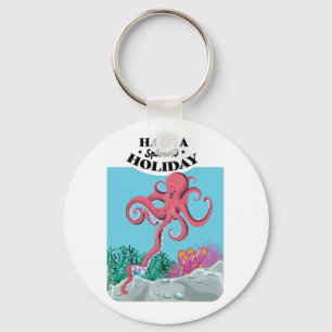 Have a Splendid Holiday Squid Key Ring