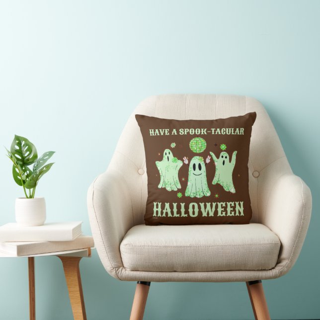 HAVE A SPOOK-TACULAR HALLOWEEN funny ghost         Cushion (Chair)