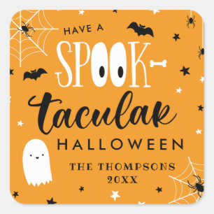 Have A Spooktacular Halloween Favour Square Sticker