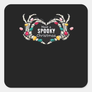Have A Spooky Christmas Classic - Skeleton Hand He Square Sticker