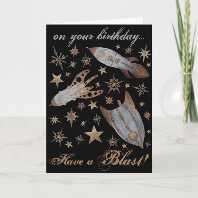Have a Steampunk Birthday Blast Card (Front)